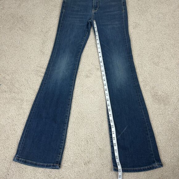 Anthropologie Pilco Jeans Womens Flare Size 25 Blue Dark Wash 90s Y2K Ladies - Picture 7 of 13